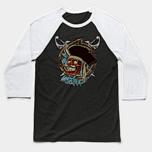 Pirate Skull Baseball T-Shirt